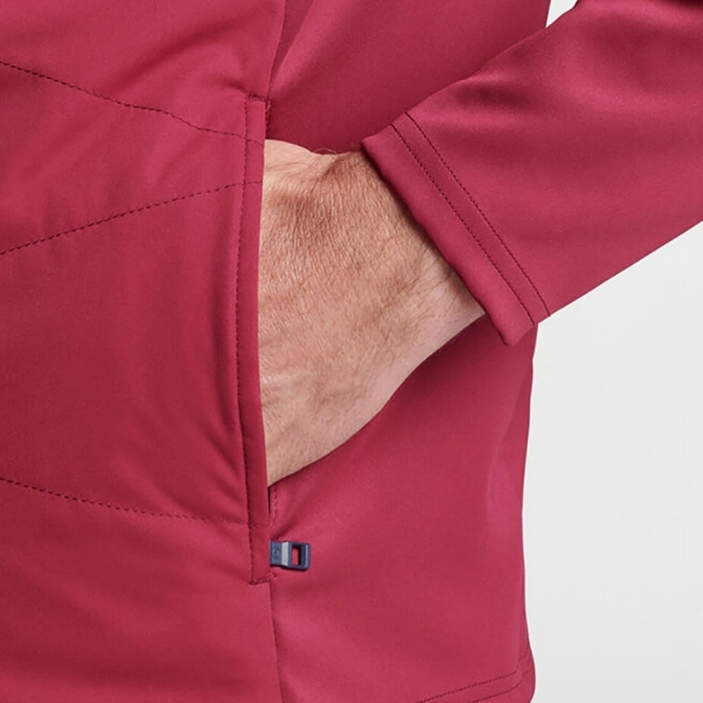 Peter Millar Merge Hybrid Jacket In Pomegranate - Picture 4 of 13